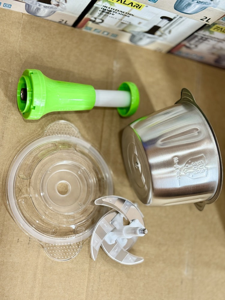 Stainless Steel push Chopper - 2 Liter