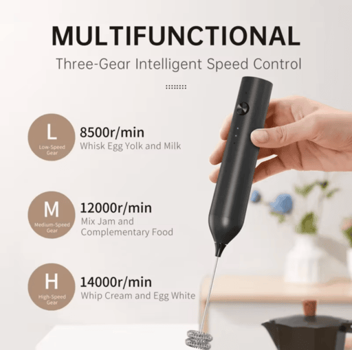 Electric Rechargeable Coffee Beater
