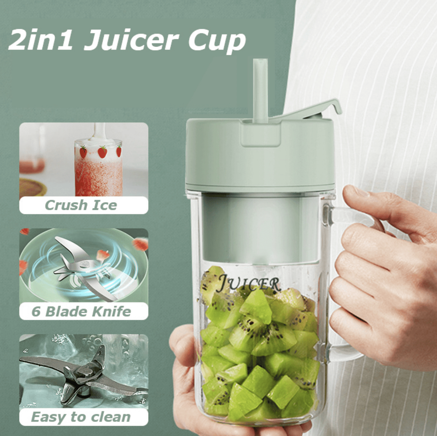 Rechargeable Mini Juicer with Cup