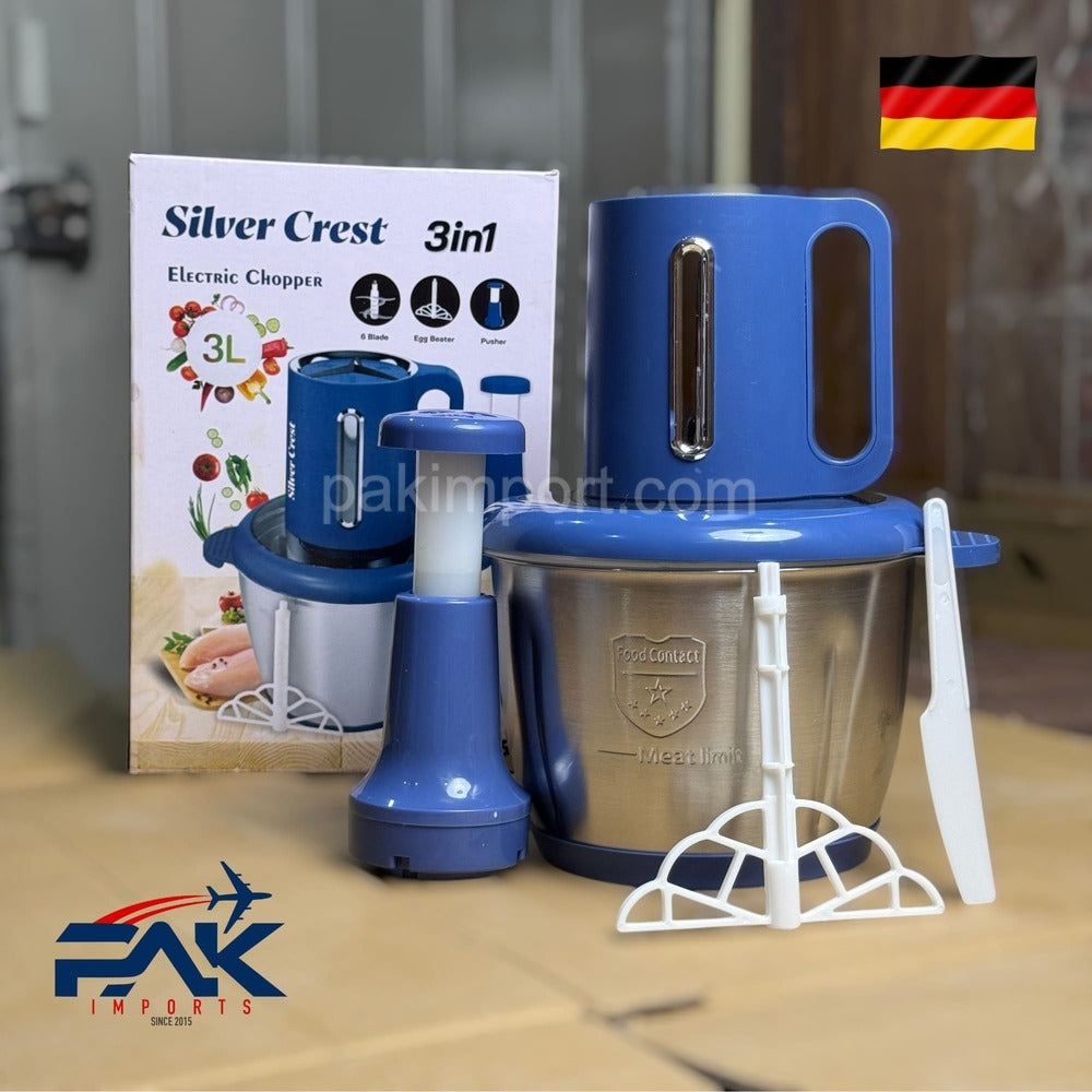 Silver Crest 3 in 1 Electric Chopper - Heavy Duty - 3 Liter