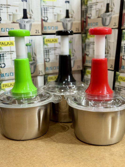 Stainless Steel push Chopper - 2 Liter