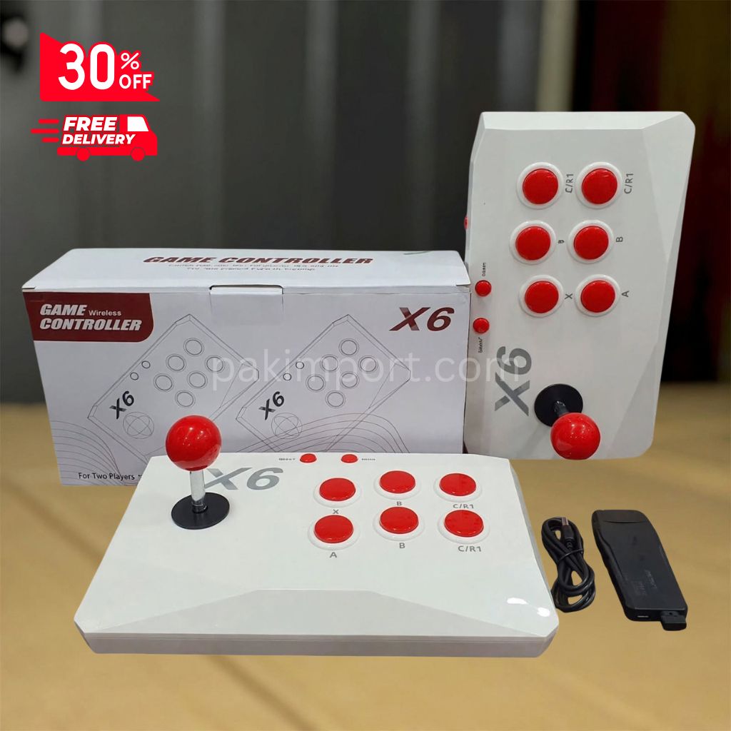 X6 Game Stick 8K Console 64GB with Dual 2.4G Wireless Controllers 20000+ Games